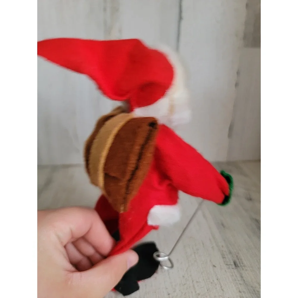 Annalee ski Santa Claus vintage mobility doll plush skiing home decor
